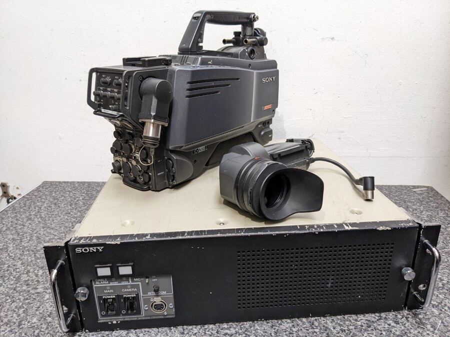 Sony studio camera with lens and base station